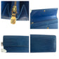 LOUIS VUITTON Long Wallet Purse M6359G Epi Leather Blue GoldMetal Long Wallet Purse Epi Porto Monnet Credit Women Used Authentic