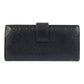GUCCI Long Wallet Purse 112715 leather Black GoldMetal Long Wallet Purse Guccisima Women Used Authentic