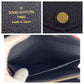 LOUIS VUITTON Long Wallet Purse M62125 leather Navy Gold Metal Long Wallet Purse Monogram Unplant Portefeuille Sarah Women Used Authentic
