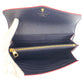 LOUIS VUITTON Long Wallet Purse M62125 leather Navy Gold Metal Long Wallet Purse Monogram Unplant Portefeuille Sarah Women Used Authentic