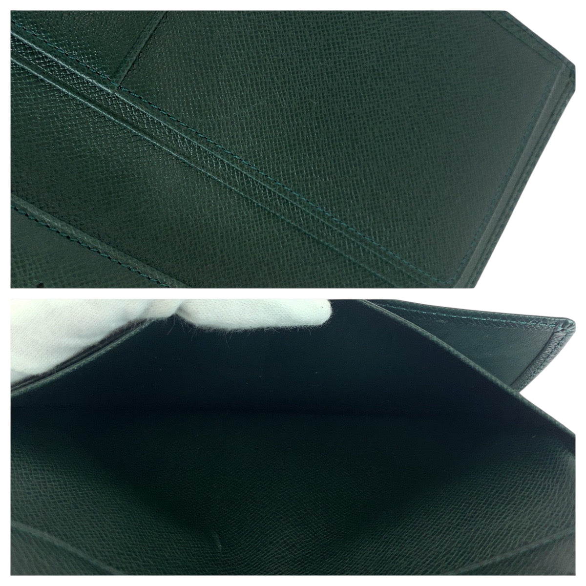 LOUIS VUITTON Long Wallet Purse M30404  Taiga Episea Green Long Wallet Purse Taiga Porto 14 Cult Credit mens Used Authentic