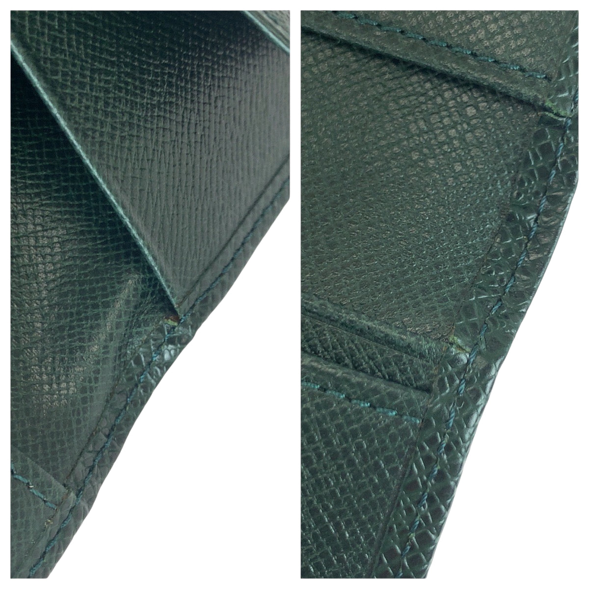 LOUIS VUITTON Long Wallet Purse M30404  Taiga Episea Green Long Wallet Purse Taiga Porto 14 Cult Credit mens Used Authentic