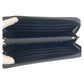PRADA Long Wallet Purse Nylon Black SilverMetal Long Wallet Purse Test Triangle With logo Women Used Authentic