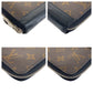 LOUIS VUITTON Long Wallet Purse M60109 PVC, Leather Brown Black SilverMetal Long Wallet Purse Monogram macacer Zippy Wallet Vertical mens Used Authentic