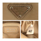 PRADA Pouch Nylon Beige SilverMetal Test Triangle With logo