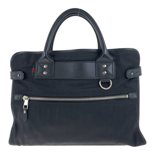 GUCCI Business bag 246410 Nylon Black SilverMetal Sherry line