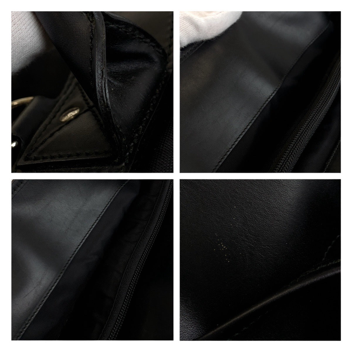 GUCCI Business bag 246410 Nylon Black SilverMetal Sherry line