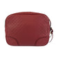 GUCCI Shoulder Bag 449413 leather Red Gold Metal Shoulder Bag pochette Micro Guccisima Women Used Authentic