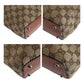 GUCCI Tote Bag 120840 GG canvas Beige Brown SilverMetal