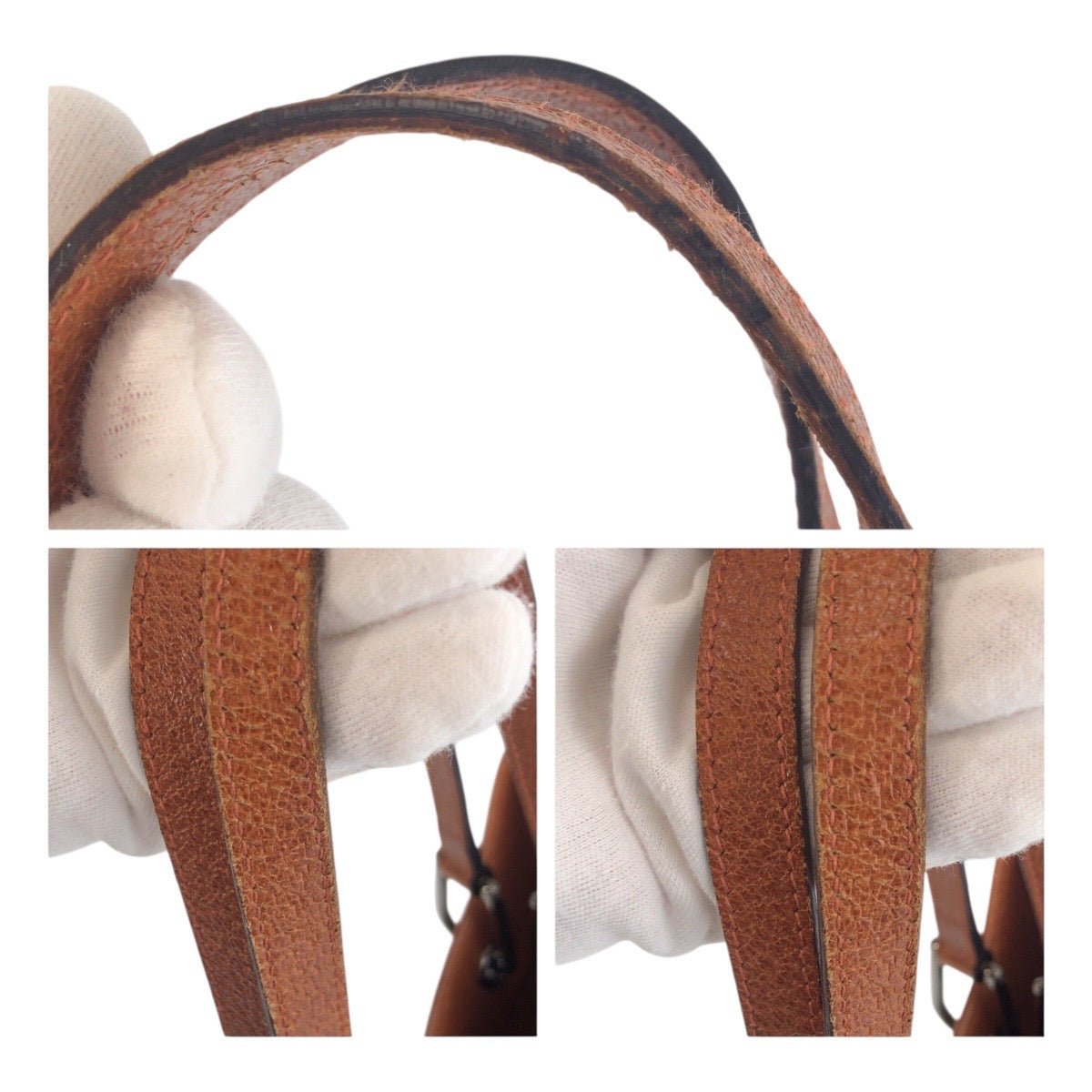 GUCCI Tote Bag 120840 GG canvas Beige Brown SilverMetal
