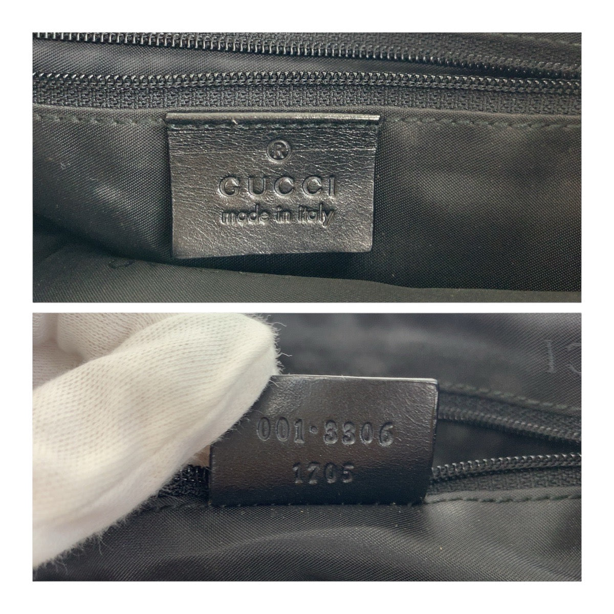 GUCCI Shoulder Bag 001 3306 canvas Yellow Black SilverMetal Jackie