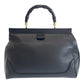 GUCCI Handbag 296860 leather Black GoldMetal Bamboo