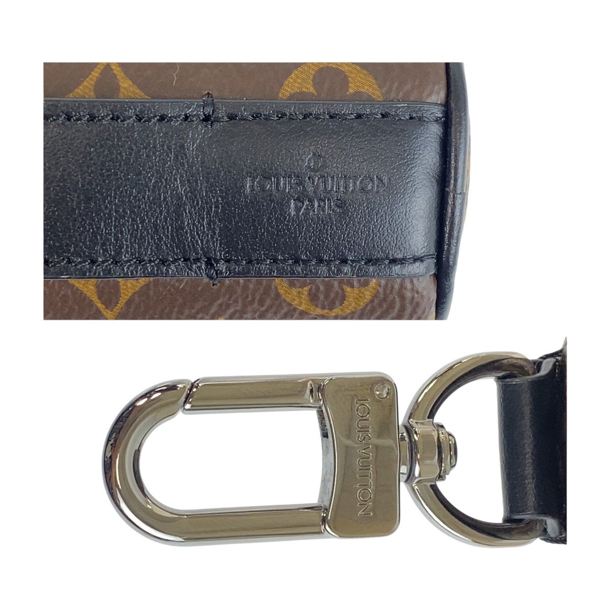 LOUIS VUITTON Pouch M00966 PVC Brown Orange SilverMetal Monogram Barrel