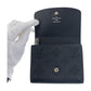 LOUIS VUITTON Bifold Wallet M67498 leather Black SilverMetal Monogram Mahina Portefeuille Iris XS