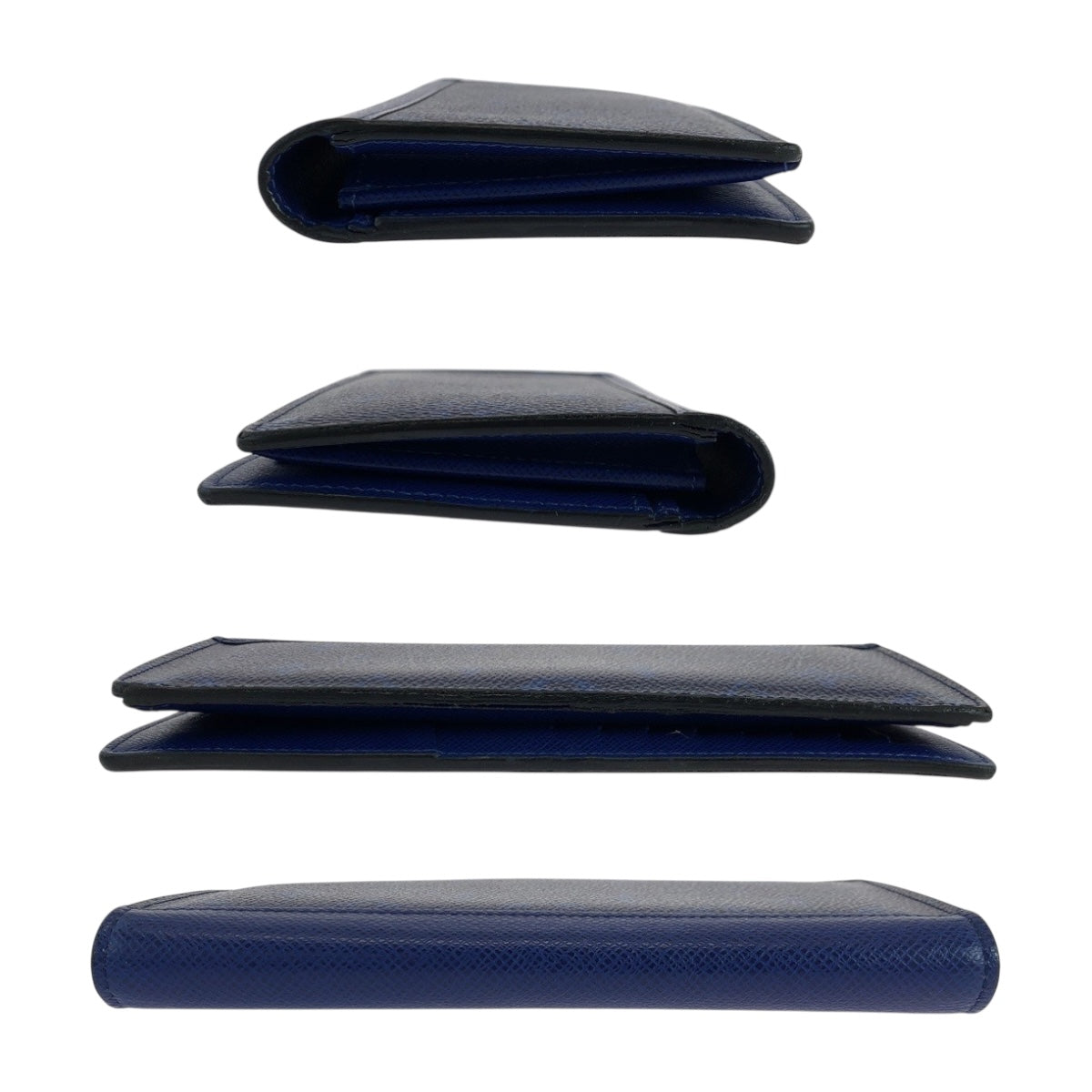 LOUIS VUITTON Long Wallet Purse M30297 Taiga Cobalt Blue SilverMetal Taigalama Portefeuille Braza