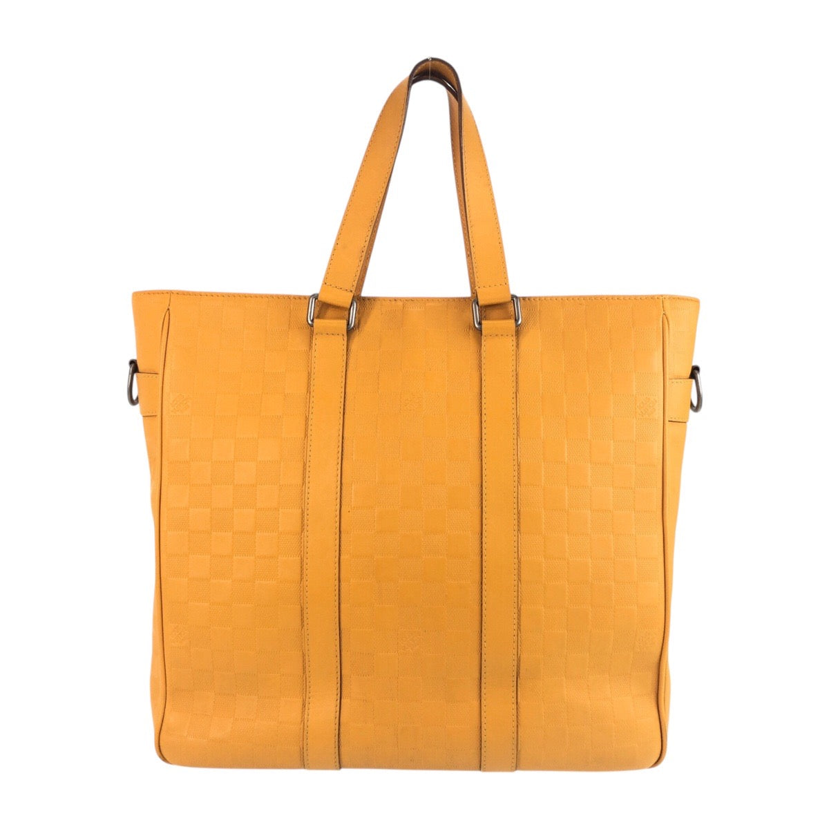 LOUIS VUITTON Tote Bag N41228 leather Solar SilverMetal Damier Anfini