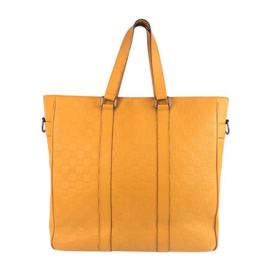 LOUIS VUITTON Tote Bag N41228 leather Solar SilverMetal Damier Anfini