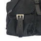 PRADA Backpack Nylon Black SilverMetal Test leather