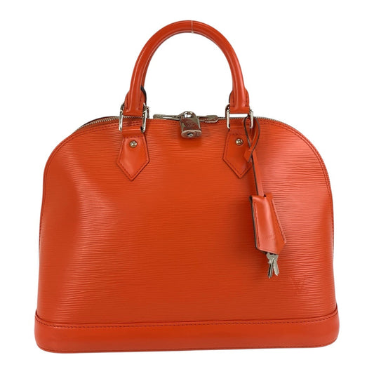 LOUIS VUITTON Handbag M40623 leather Pimon Orange Silver Metal Epi Alma PM