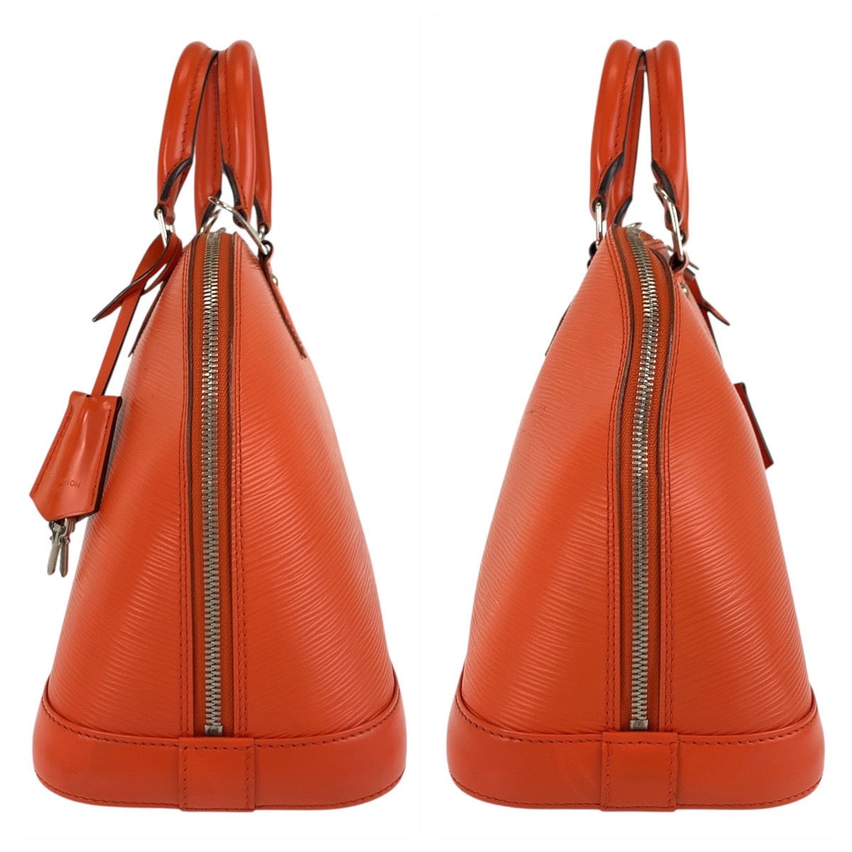 LOUIS VUITTON Handbag M40623 leather Pimon Orange Silver Metal Epi Alma PM