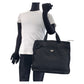 PRADA Business bag Nylon Black SilverMetal Testo Saffiano