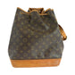 LOUIS VUITTON Shoulder Bag M42224 PVC Brown Gold Metal Monogram Noe