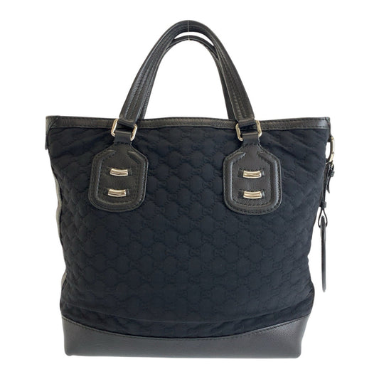 GUCCI Tote Bag 241104 leather black GG Neoprene