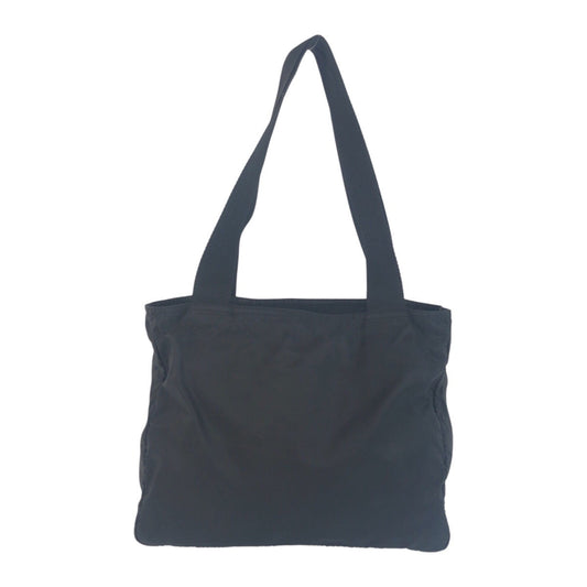 PRADA Tote Bag Nylon Black SilverMetal Test Triangle With logo