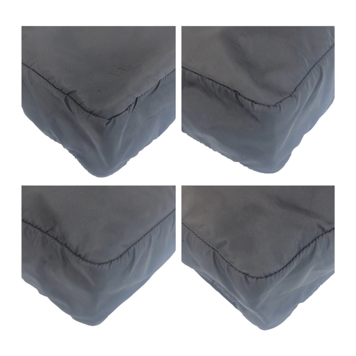 PRADA Tote Bag Nylon Black SilverMetal Test Triangle With logo