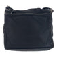 PRADA Shoulder Bag Nylon Black SilverMetal Test Triangle With logo