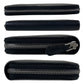 PRADA Long Wallet Purse leather Black SilverMetal Safiano logo