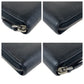 PRADA Long Wallet Purse leather Black SilverMetal Safiano logo