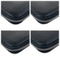 PRADA Long Wallet Purse leather Black SilverMetal Safiano logo