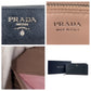 PRADA Long Wallet Purse leather Black SilverMetal Safiano logo