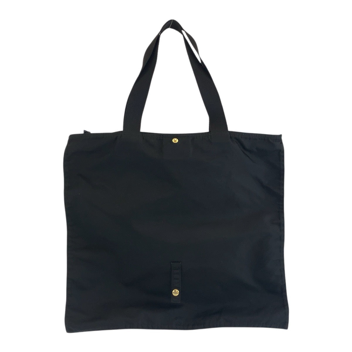 PRADA Tote Bag Nylon Black GoldMetal Test Triangle With logo