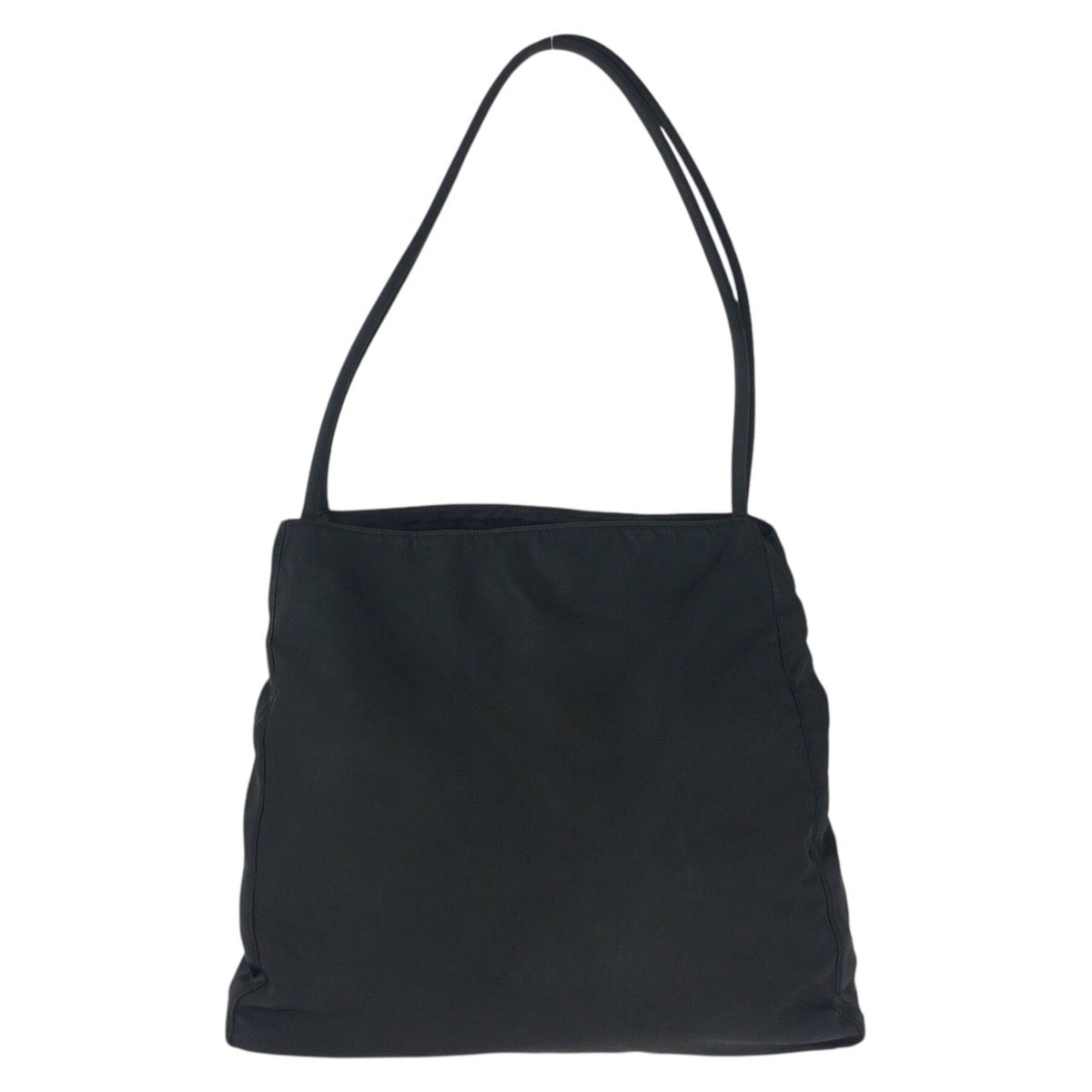 PRADA Tote Bag Nylon Black SilverMetal Test Triangle With logo