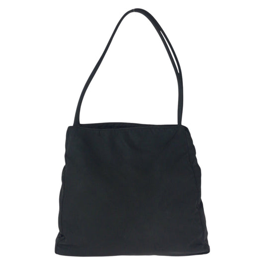PRADA Tote Bag Nylon Black SilverMetal Test Triangle With logo