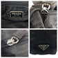 PRADA Tote Bag Nylon Black SilverMetal Test Triangle With logo
