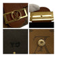 LOUIS VUITTON Tri-fold wallet M68725 PVC Brown Gold Metal Monogram reverse Portefeuille Daufine