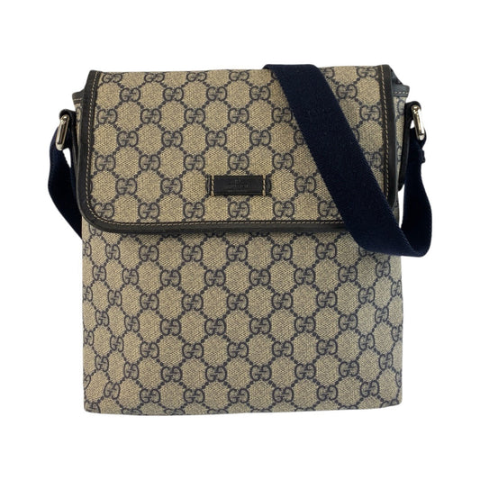 GUCCI Shoulder Bag 223666 GG Supreme Canvas gray