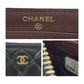 CHANEL Long Wallet Purse Caviar skin Black GoldMetal Matrasse COCO Mark
