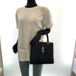 GUCCI Tote Bag 002 1065 GG canvas Black SilverMetal Jackie