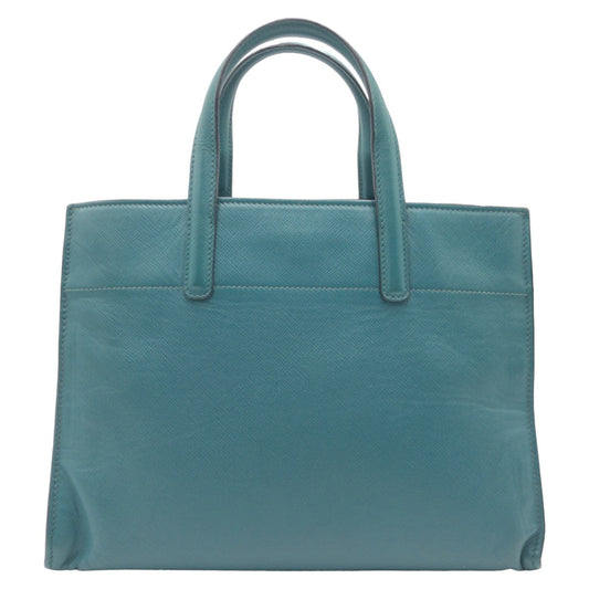 PRADA Tote Bag BN2606 leather Green GoldMetal Safiano
