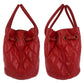 BALENCIAGA Shoulder Bag 600327 leather Red Gold Metal BBucket Bag
