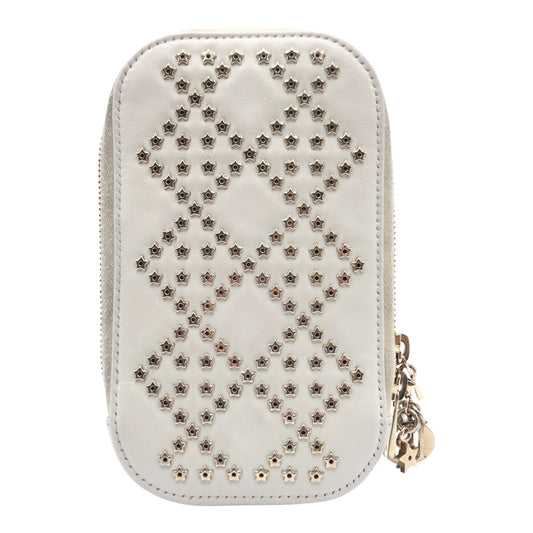 Dior Shoulder Bag S0872BNHB leather White GoldMetal Lady Dior