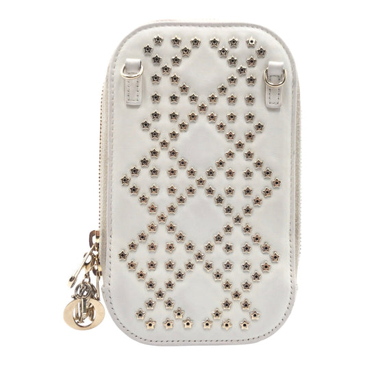 Dior Shoulder Bag S0872BNHB leather White GoldMetal Lady Dior