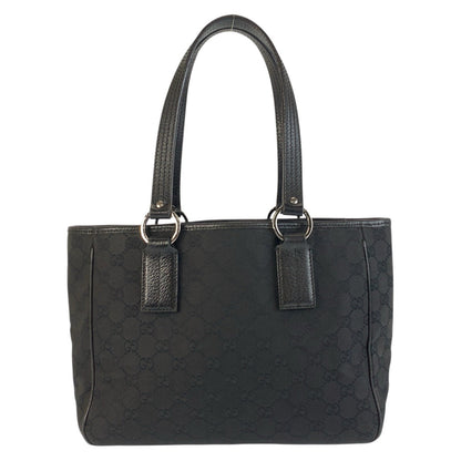 GUCCI Tote Bag 113019 GG canvas Black SilverMetal
