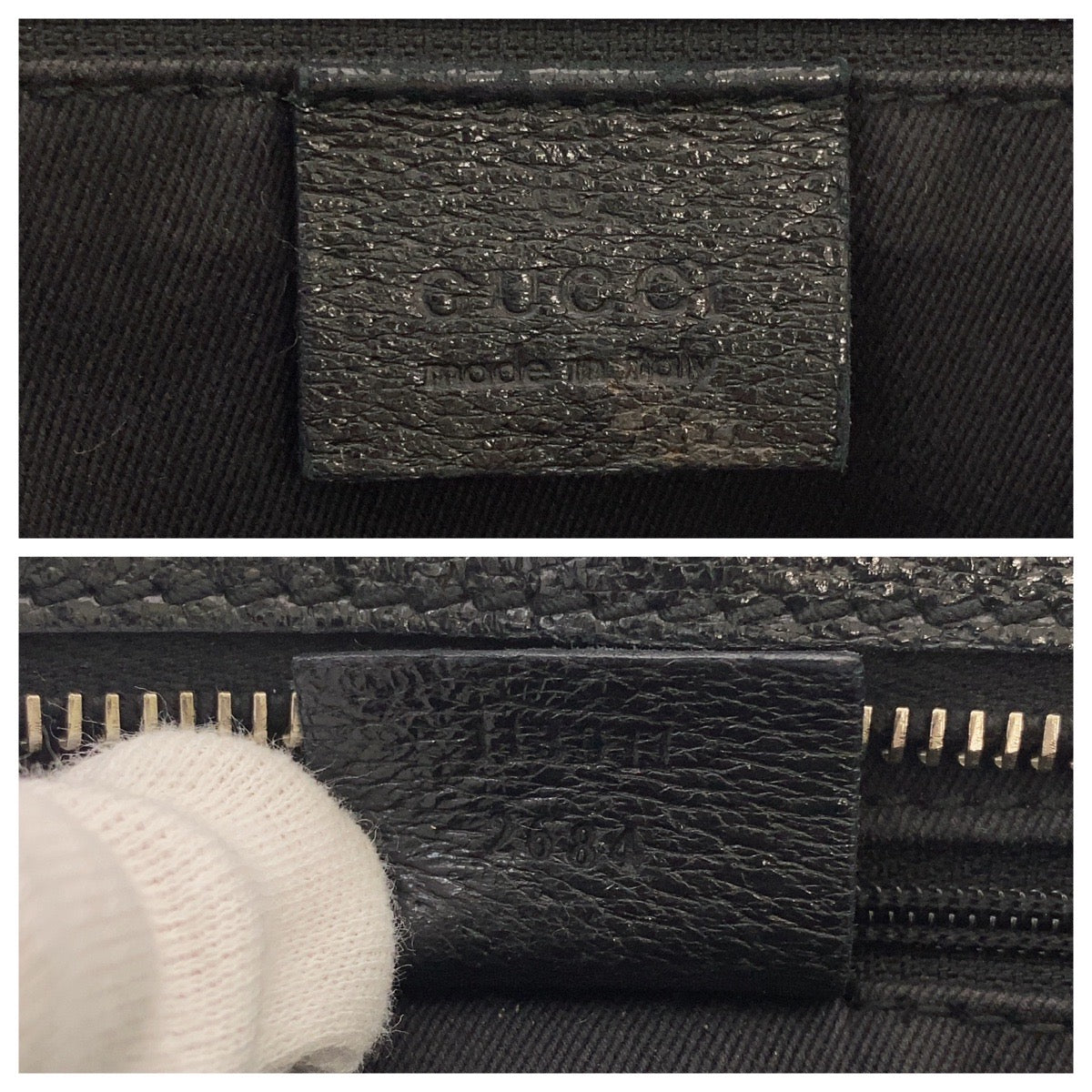 GUCCI Tote Bag 113 011 GG canvas Black SilverMetal
