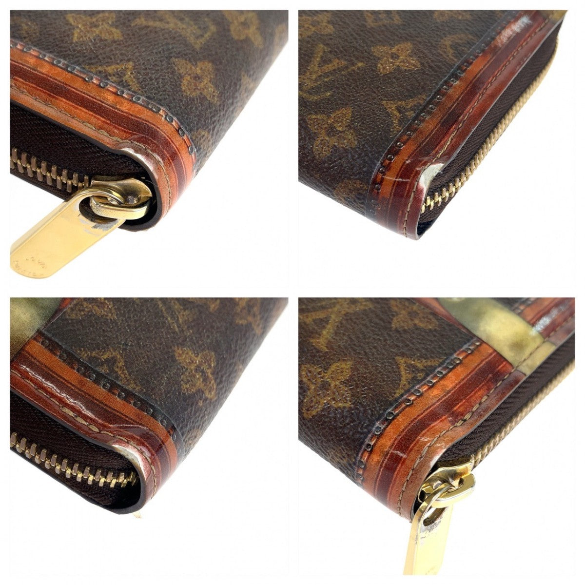 LOUIS VUITTON Long Wallet Purse M52746 Monogram canvas Brown Gold Metal monogram trunk time Zippy wallet