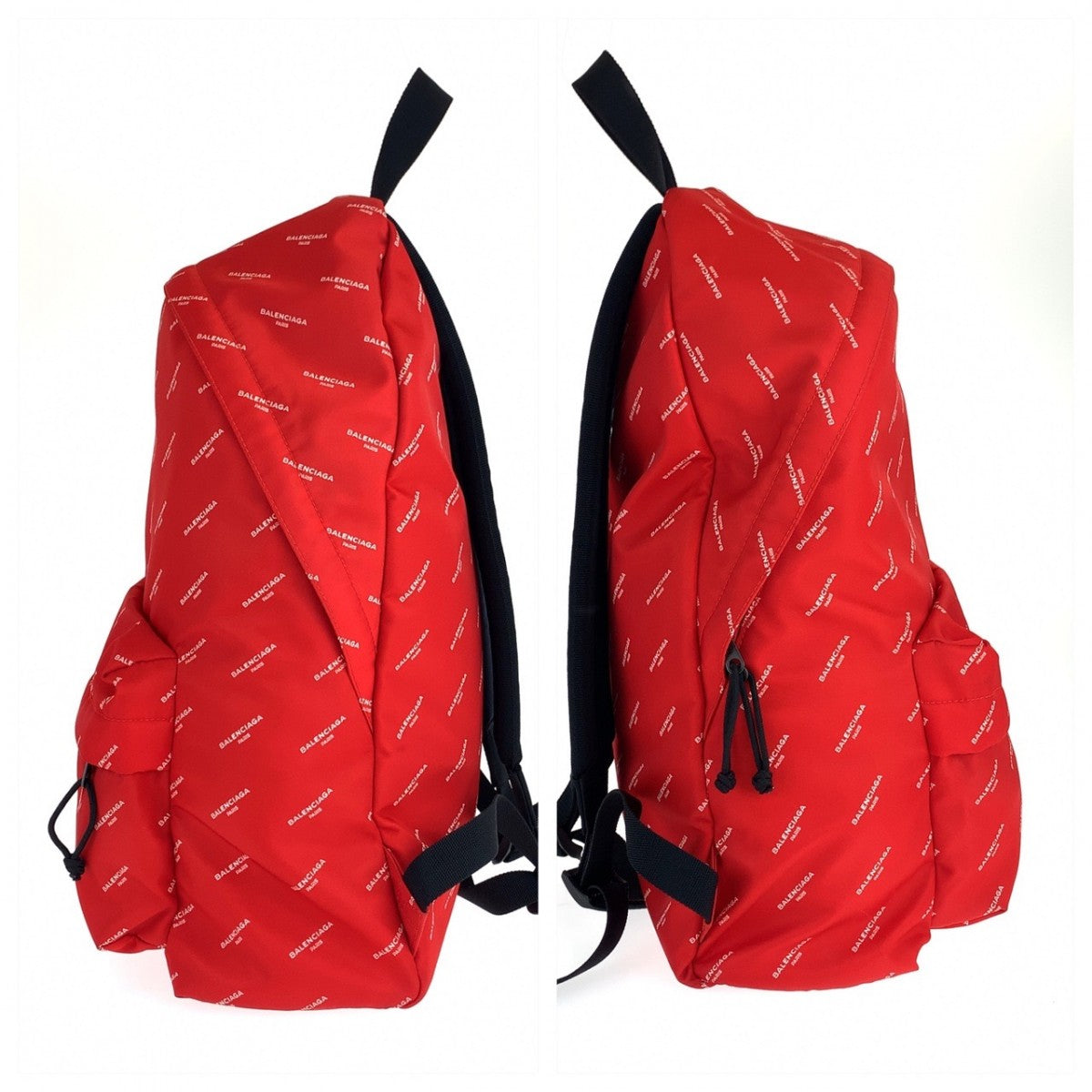 BALENCIAGA Backpack Nylon Red black Explorer